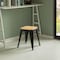 Vintiquewise 17-in. Medium Decorative Accent Bar Stool for Indoor and Outdoor, Wooden Brown and Metal Black QI004465.M - alternate 4